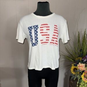 Pretty Rebel • USA Patriotic Cropped Tee